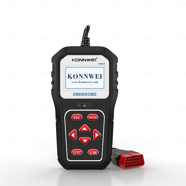  Fyautoper konnwei kw818 obd 2 scanner de carro 12v testador de bateria suporte pode j1850 motor fualt leitor de código ferramenta de scanner de diagnóstico automotivo