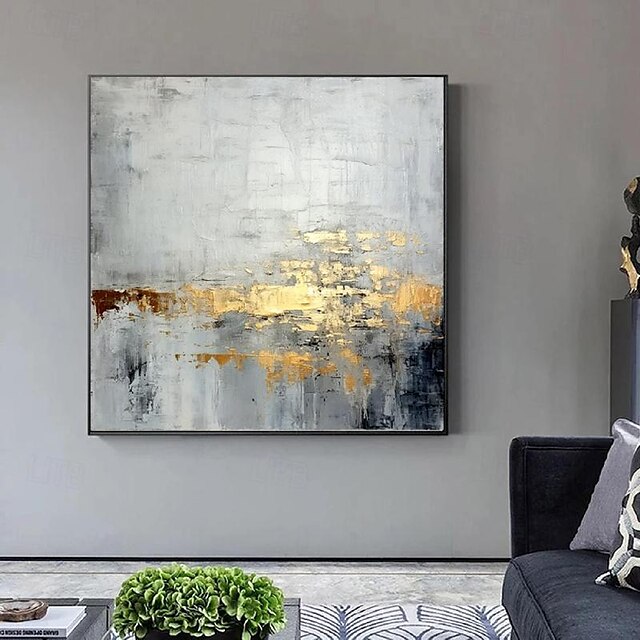  minimalistisch abstract bergschilderij handgeschilderd extra groot landschap folie schilderij muur kunst grijs goud canvas schilderij op canvas grote muur kunst abstract schilderij voor woonkamer
