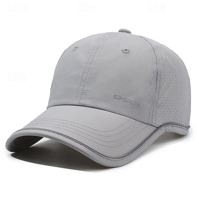 Men's Baseball Cap Sun Hat Trucker Hat Black White Polyester Fashion Casual Street Daily Letter Adjustable Sunscreen Breathable Quick Dry 10