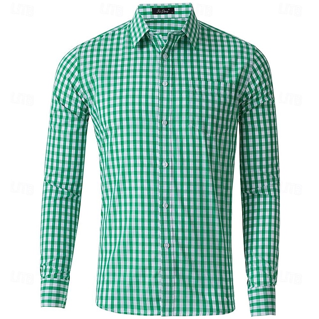  Oktoberfest Bluse / Hemd Lederhosen Oktoberfest / Bier Bayerisch Bayerisch Wiesn Traditioneller Stil Wiesn Herren Stoff im traditionellen Stil Hemd