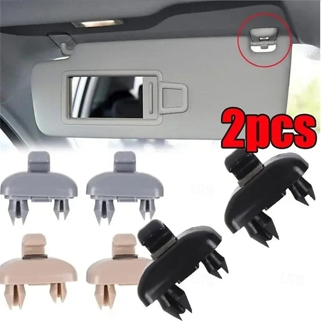 2pcs Car Sun Visor Retainer Hook Fastener Clip Holder Bracket For Audi