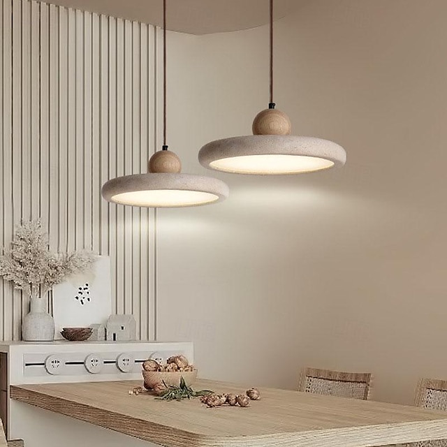  1-Light 30 cm Single Design Pendant Light Stone Painted Finishes Modern Nordic Style 110-240V