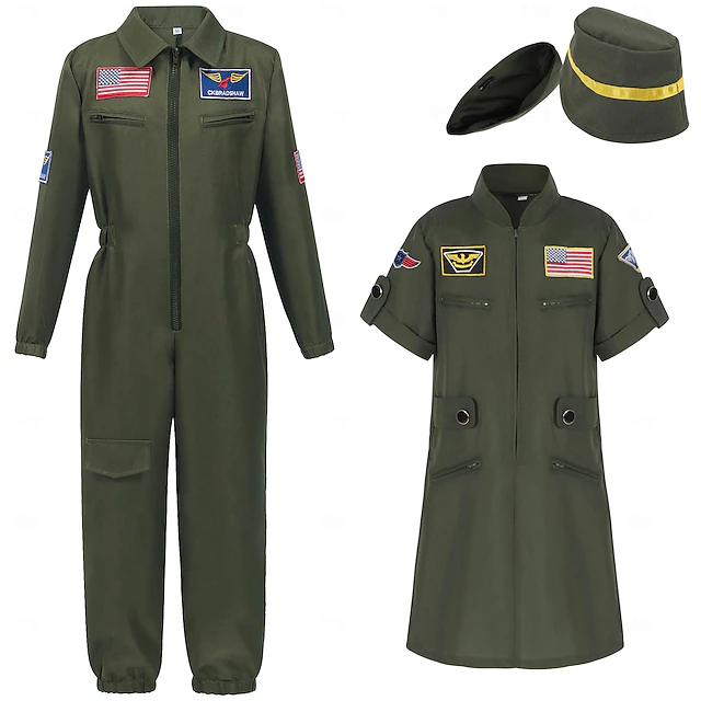Top Gun Pilot Cosplay Costume Outfits Costume Cosplay Movie Cosplay for Boys Girls' Kid's Masquerade Event / Party 25