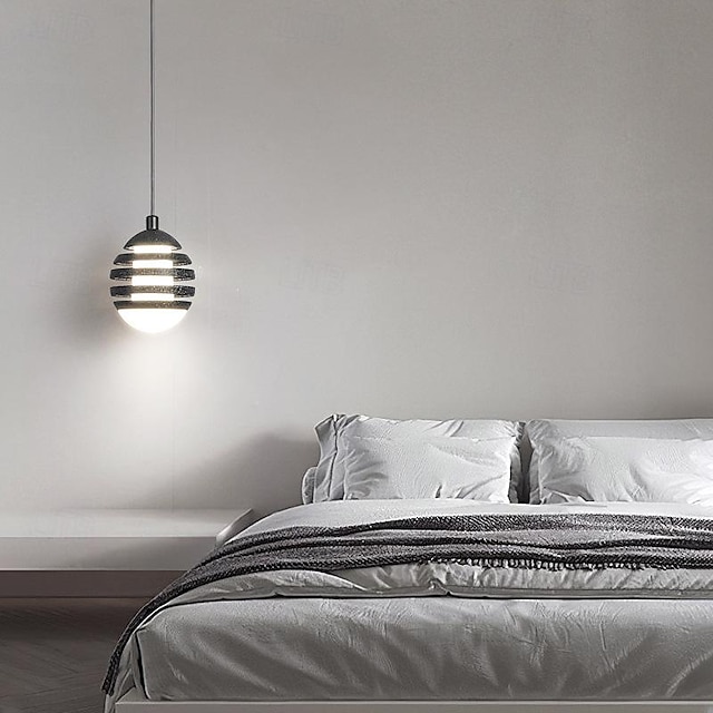  LED Pendant Light  Kitchen Island Pendant Lamp 1-Light 8 cm Single Design Aluminum Painted Finishes Modern Nordic Style Bedroom Dining Room 110-240V