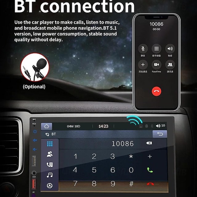  Fyautoper 7 dubbele 2 din bluetooth hoofdunit auto stereo radio voor iphone carplay android auto interconnect speler plug in bluetooth