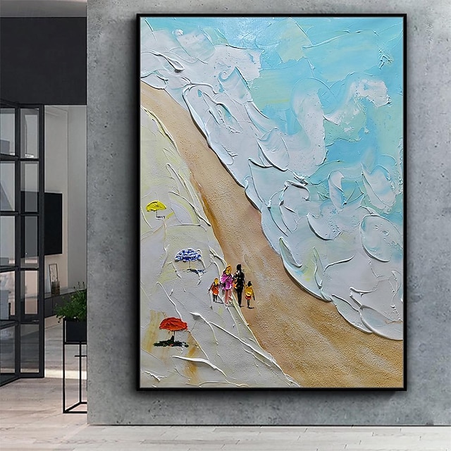  mintura ručně vyráběné abstraktní plážové scenérie olejomalby na plátně nástěnné umělecké dekorace moderní obraz pro domácí dekoraci válcovaný bezrámový nenatažený obraz
