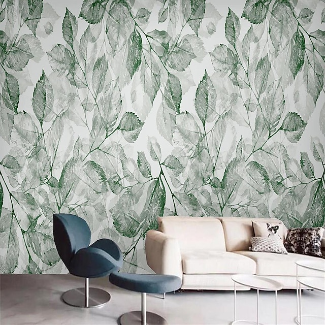  Cool Wallpapers Wall Mural Green Leaves Wallpaper Wall Sticker Covering Print Adhesive Required 3D Effect Canvas Home Décor
