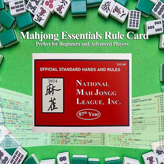 national mah jongg league 2024 stor størrelse kort - mah jongg kort ...