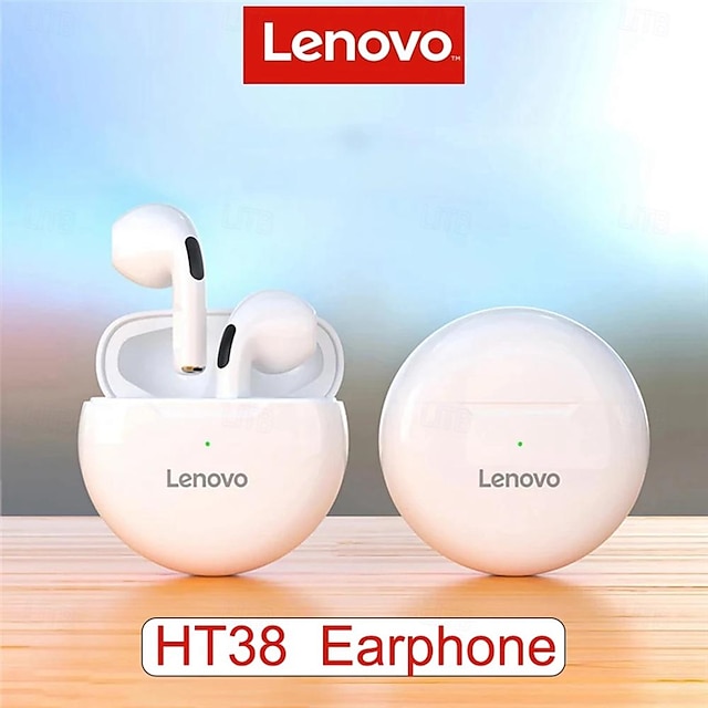  Lenovo-auriculares ht38 tws originales, inalámbricos por bluetooth 5,0, estéreo de graves con micrófono, miniauriculares con reducción de ruido
