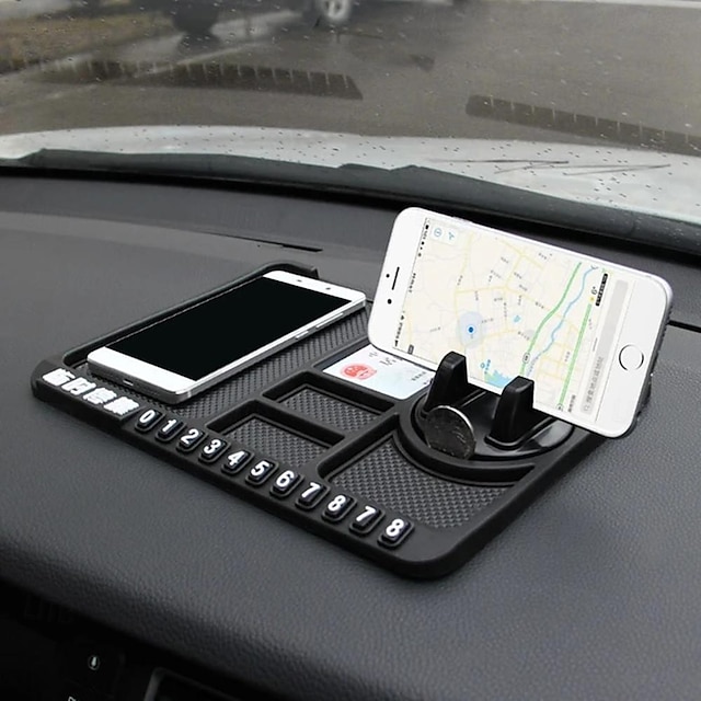  silikone bil skridsikker måtte autotelefon holder skridsikker klæbrig anti glide dash telefon montering parkering nummer kort bil pad måtte gadget