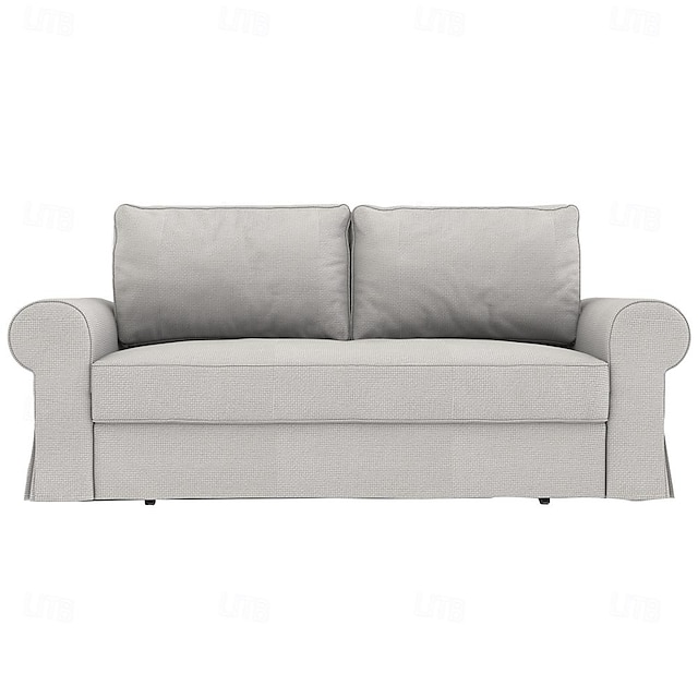 3-sæde sovesofa betræk i ensfarvet slipcovers
