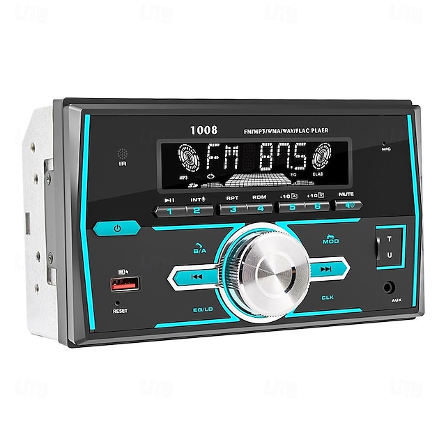  Fyautoper dual lingot rádio do carro carro mp3 player cartão de carro power player telefone bluetooth sete cores luz de carregamento