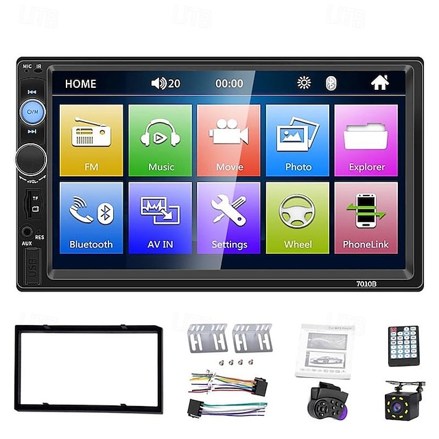  7010b Doppel-DIN-Autoradio 7 Zoll Touchscreen Auto MP5-Player unterstützt FM USB Auto Stereo 7010b Autoelektronik