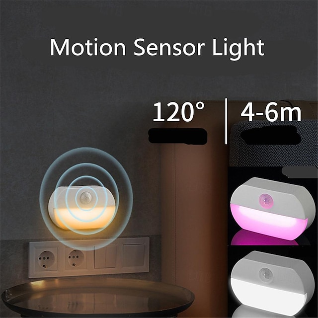 Pcs Led Motion Sensor Light Auto On Off Mini Smart Led Light Within Meters For Bedroom