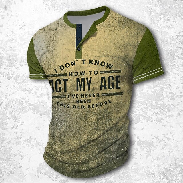Men's Graphic T-Shirt - Funny "I Don't Know How to Act My Age" Novelty Short Sleeve Top4