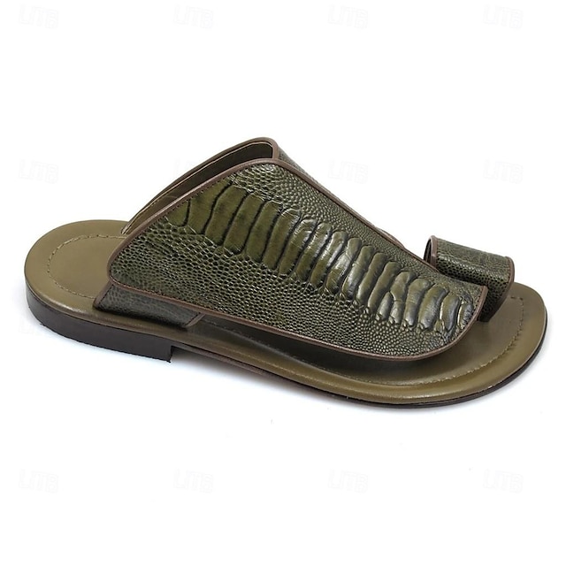  sandali arabi in similpelle nera da uomo – tradizionali pantofole con passante per le dita, comode ed eleganti calzature casual per l'estate e l'uso quotidiano