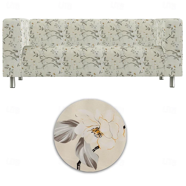 100% Cotton Sofa Cover Floral Quilted Slipcovers KLIPPcover LITB PRIME cover 15