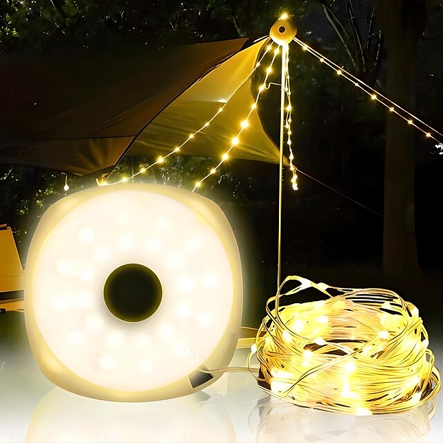  oplaadbare led-campinglampstrip lichtslingers sfeer waterdicht recyclebaar lichtriem buitentuindecoratielamp voor tentkamer