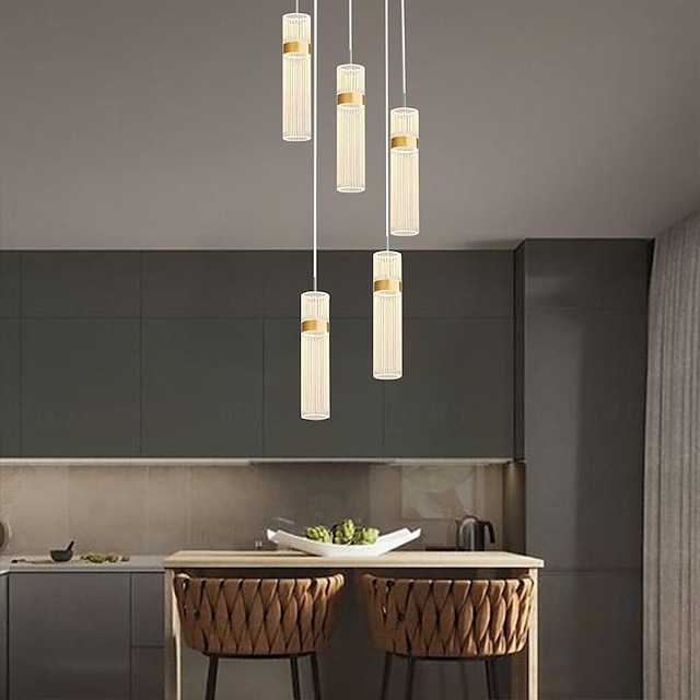  3-Light 5-Light 28 cm Design Singular Insula de proiectare Lumini pandantiv Acrilic Acrilic Galvanizat Pictate finisaje Modern Stilul nordic 85-265V