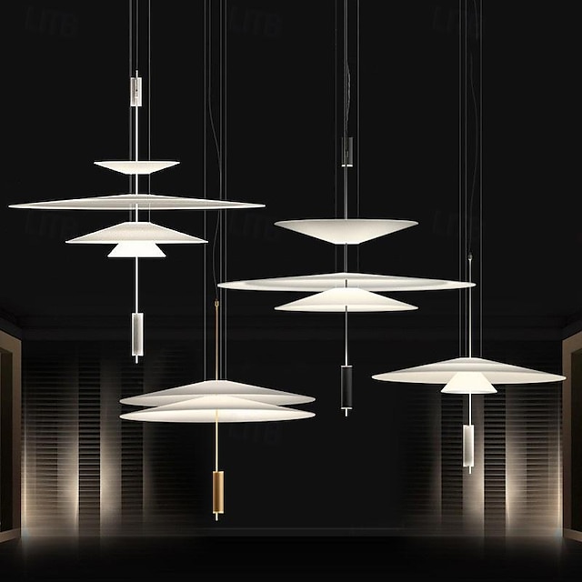 lampada a sospensione a led lampada a sospensione lampada in vetro acrilico metallo moderno lampadario a sospensione lampadari a soffitto camera da letto 85-265v