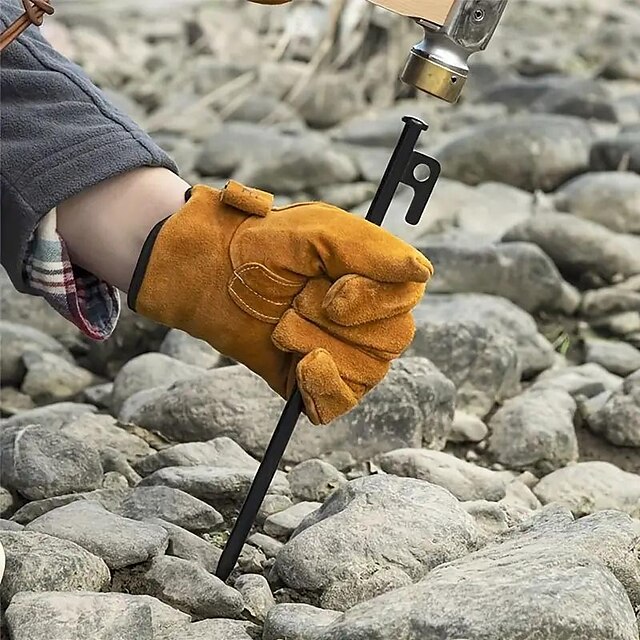  Auvent de camping en plein air, solide, audacieux, étendu, tente de camping avec clous en acier, clou de camp de plage, 4 pièces/6 pièces