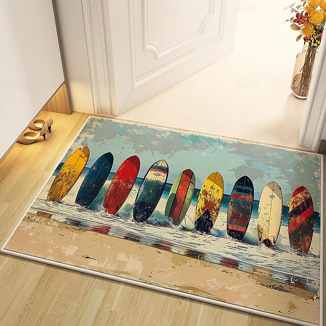  sommar sufer board område matta kök matta halkfri oljesäker golvmatta vardagsrum matta inomhus utomhus matta sovrum dekor badrum matta entré matta dörr matta
