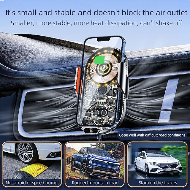  fyautoper auto luchtuitlaat navigatie mobiele telefoon standaard 15w snelle gemagnetiseerde auto mobiele telefoon standaard draadloze oplaadstandaard