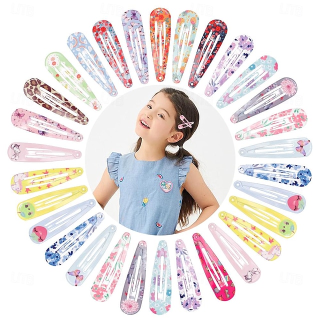  Haarschmuck 20 Stück Babyclips Mädchen Kinder tropfende Haarspangen Haarnadeln Metall Bonbonfarbe Kawaii Kinder Haarspangen