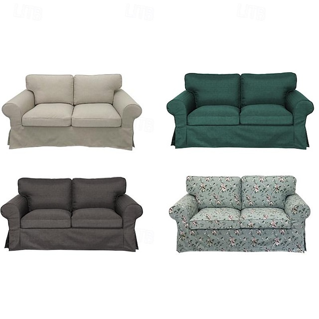  ektorp 2-sæders sofabetræk eller ektorp 2-sæders sovesofabetræk med pudebetræk og rygbetræk, ektorp sofabetræk, vaskbar møbelbeskytter