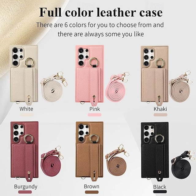  telefone Capinha Para Samsung Galaxy S24 Ultra Plus S23 Ultra Plus S22 Plus Ultra S25 Ultra Capa traseira Com Suporte com pulseira Slot para cartão Retro TPU Metal Couro PU