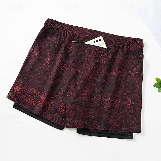  Homens Shorts de Corrida Shorts de Academia Calções Bolsos Com Cordão Cintura elástica Calção Ao ar livre Desportos e Ar livre Atlético Secagem Rápida Leve Macio Maratona Corrida Exercite-se Moderno