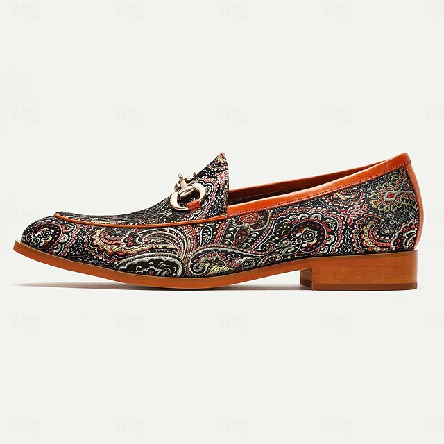 Men's Embellished Cowhide Leather Loafers