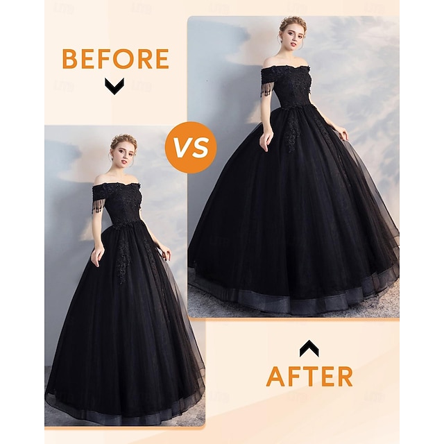 Vesto Da Sposa Magnifico Con Una Crinolina, Stile Classico Sposa