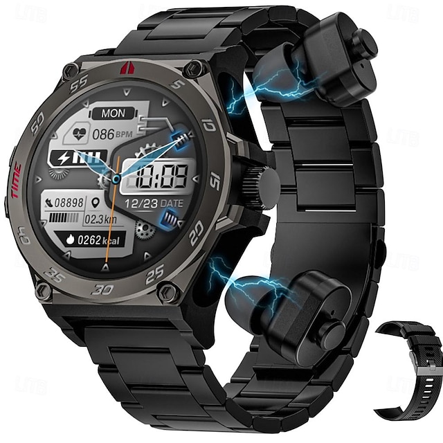  2024 smart watch tws headset 2-i-1 bluetooth call utomhus sportklocka 400 mah batteri puls blodtryck sömn smartwatch