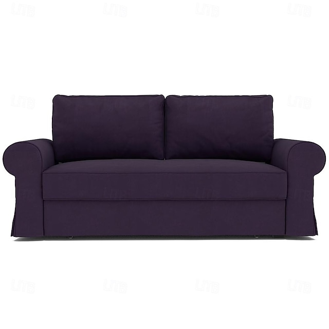  Funda para Sofá Cama de Terciopelo Color Sólido Acolchada