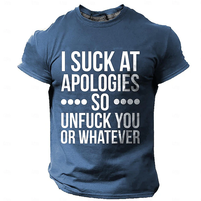 Men's Graphic Letter T Shirt Short Sleeve T shirt 3D Print Crew Neck Shirt Daily Designer Retro Vintage Sports Outdoor Holiday Going out Black Blue Green Spring & Summer Clothing Apparel S M L XL XXL 6