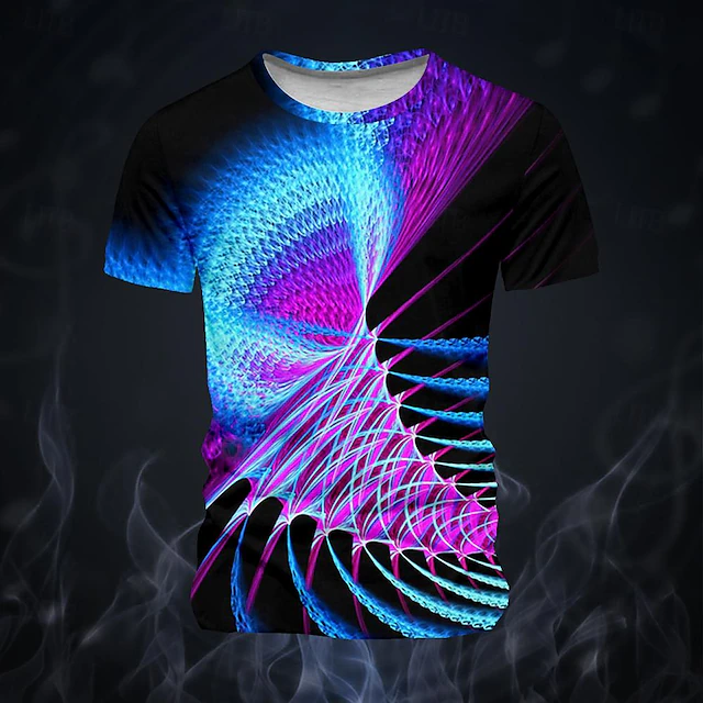 Men's Graphic Visual Deception T Shirt Short Sleeve T shirt 3D Print Crew Neck Shirt Fashion Exaggerated Designer Street Sports Outdoor Black Summer Spring Clothing Apparel S M L XL XXL XXXL4