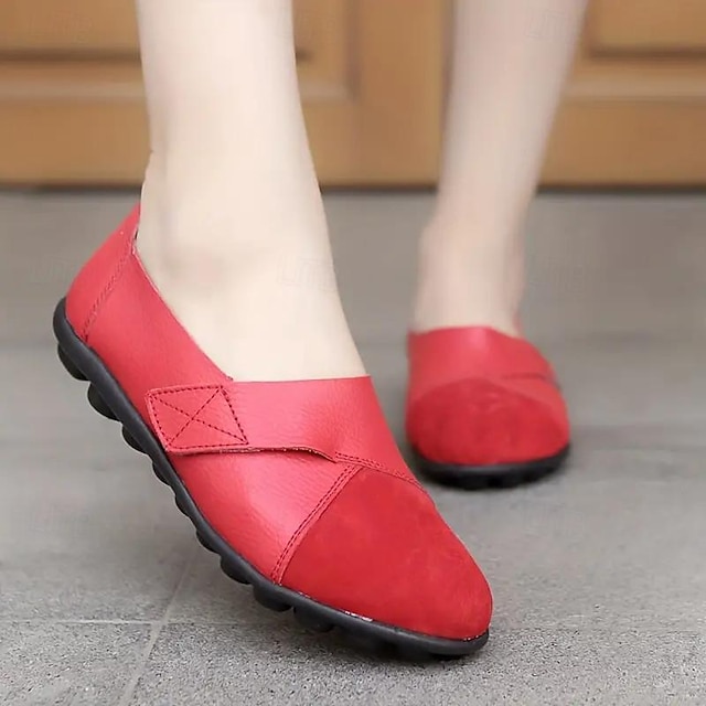  mocassini slip-on da donna punta tonda comode scarpe basse appartamenti casual in ecopelle