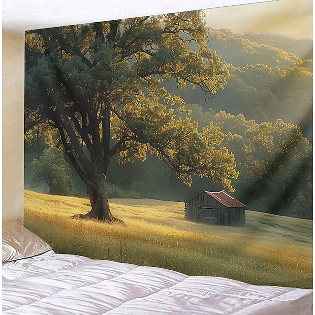  Landscape Tree of Life Hanging Tapestry Wall Art Large Tapestry Mural Decor Photograph Backdrop Blanket Curtain Home Bedroom Living Room Decoration