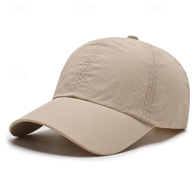  Per uomo Cappellino da baseball Cappello da sole Cappello da camionista Bianco Kaki Poliestere Di tendenza Informale Strada Giornaliero Liscio Regolabile Crema solare Traspirante