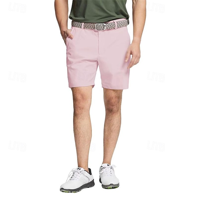  Bărbați Pantaloni scurți roz Pantaloni scurți de vară Pantaloni scurți de lucru Pantaloni scurți casual Buton Buzunar Simplu Confort Oficial Muncă Afaceri 100% Bumbac Modă Stil Clasic Negru Roz