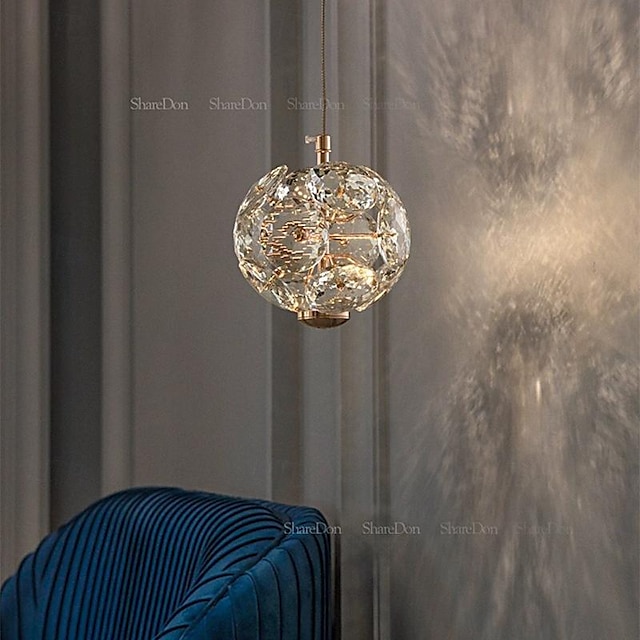  Plafonnier suspendu applique murale crystra LED éclairage suspendu en verre plafonniers modernes raccord globe en verre lumières suspendues lustre décoration pour salon salle à manger cuisine îlot