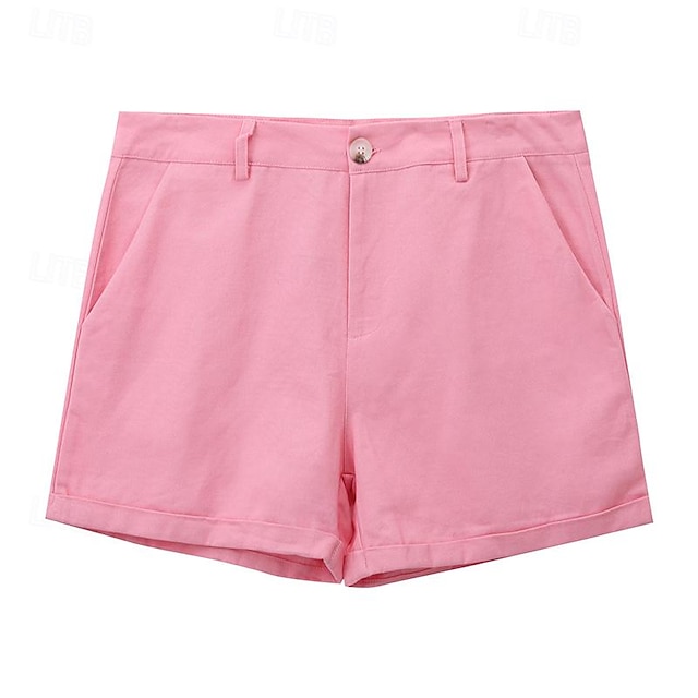 Men's Pink Shorts Shorts Summer Shorts Casual Shorts Button Front ...