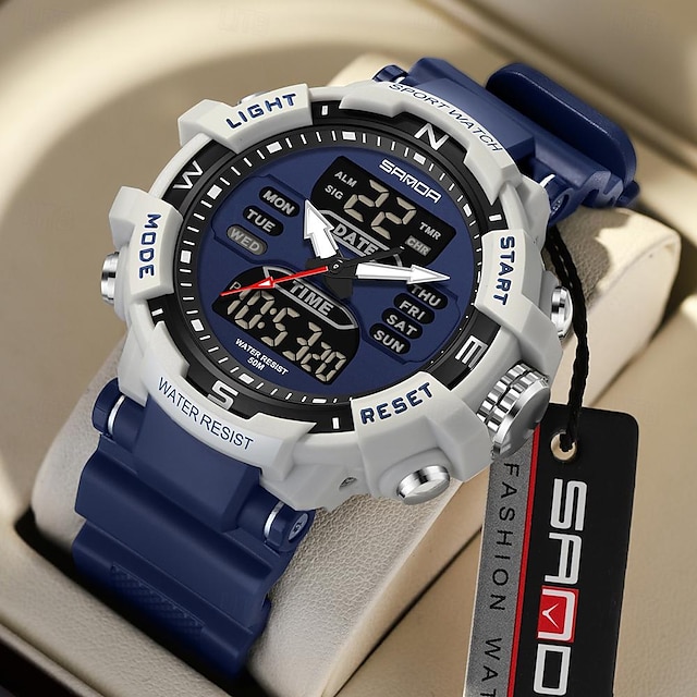  SANDA Bărbați Ceas digital Exterior Sporturi Modă Ceas de Mână Luminos Cronometru Ceas cu alarmă Numărătoare inversă TPU Uita-te