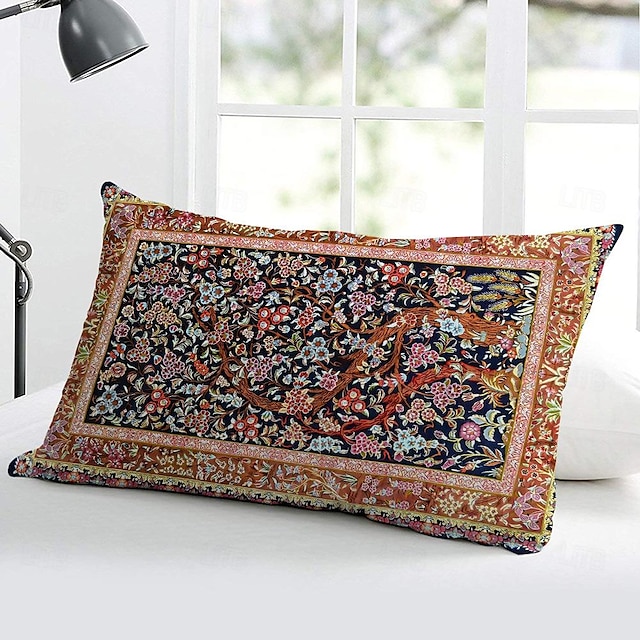  dekorativt kuddfodral 1 st mjukt kuddfodral i ländryggen örngott för sovrum vardagsrum soffa soffstol inspirerad av william morris
