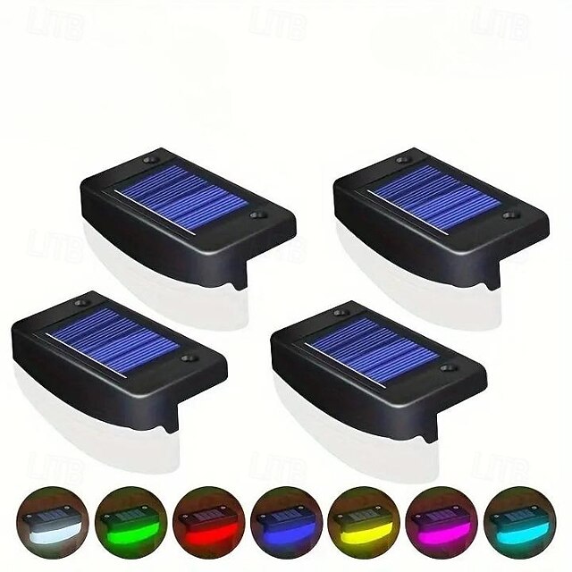  1pc luce solare per gradini, luce per recinzione esterna impermeabile per ponte solare illumina il tuo cortile con angolo rgb120