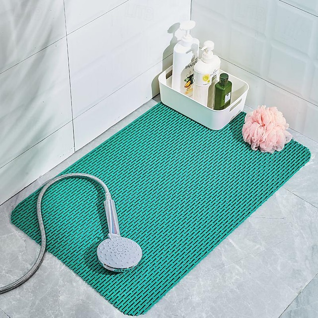  covorașe de duș cu orificiu de scurgere - covoraș de baie antiderapant pentru baie, anti-mucegai, cu uscare rapidă, confortabil și sigur pentru copii și bătrâni