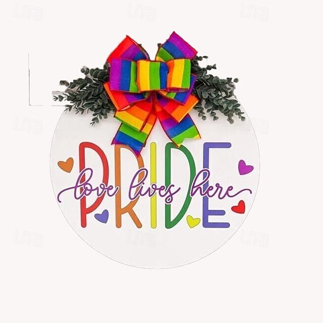 2kpl Rainbow Pride tervetuliaisovikyltti puinen henkari kodinsisustus puinen kyltti seinäkoristeripustin