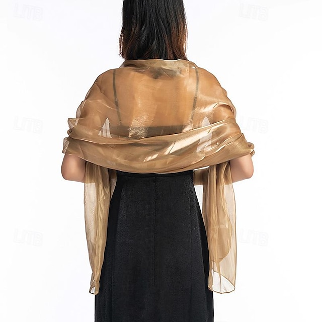  dames chiffon sjaals en omslagdoeken voor avondjurken, elegante zachte doorschijnende chiffon stola bruid bruidssjaal