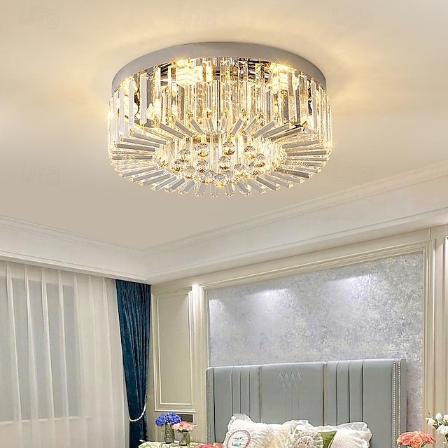  LED Chandelier 50/60cm 6/8 Head Bulb Not Included Electroplated Finish Crystal Metal Modern Contemporary Style Bedroom Dining Room MIni Pendant 110-240V